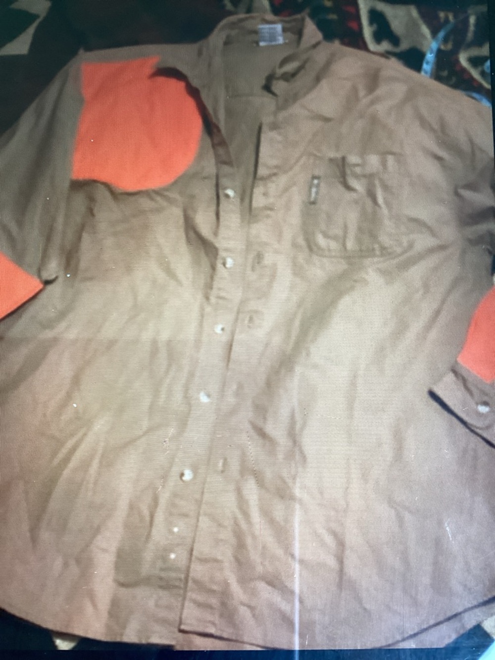 Shooters Shirt Oiled Cotton Khaki Button Hunting XL UNISEX - Picture 2 of 15